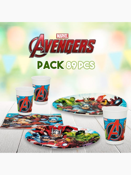 Avengers vaisselle jetable pour enfants 89 pièces - Kiabi Avengers vaisselle jetable pour enfants 89 pièces - Kiabi