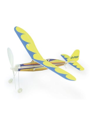 Avion à élastique jaune