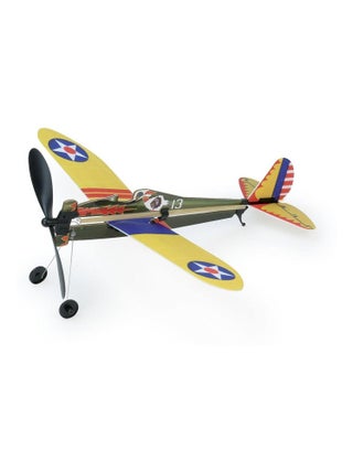 Avion à élastique vert