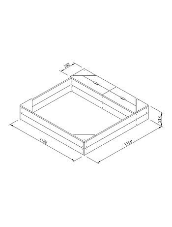 Axi AMY Bac a sable en bois avec rangements