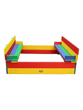 AXI ELLA Bac a sable avec bancs Arc en ciel 100x95x20cm