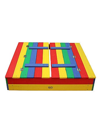 AXI ELLA Bac a sable avec bancs Arc en ciel 100x95x20cm