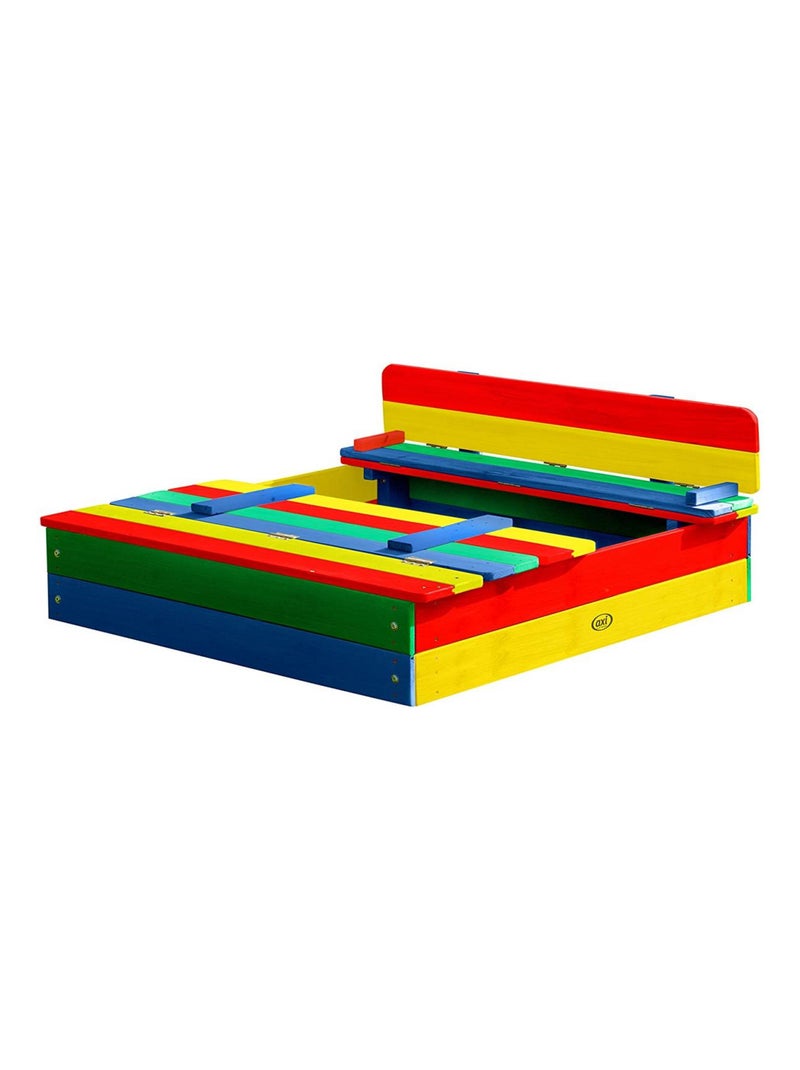 AXI ELLA Bac a sable avec bancs Arc en ciel 100x95x20cm Jaune - Kiabi