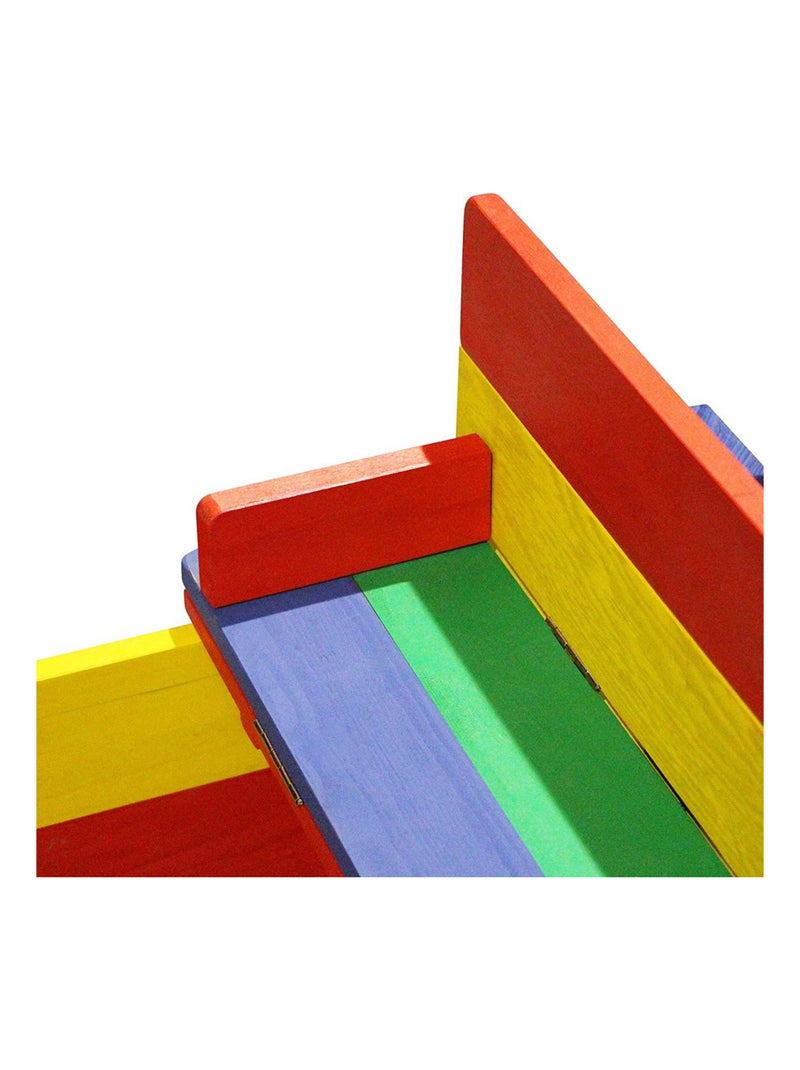 AXI ELLA Bac a sable avec bancs Arc en ciel 100x95x20cm Jaune - Kiabi