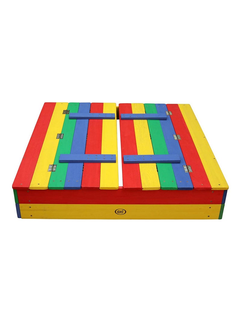 AXI ELLA Bac a sable avec bancs Arc en ciel 100x95x20cm Jaune - Kiabi