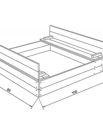 AXI ELLA Bac a sable en bois avec bancs