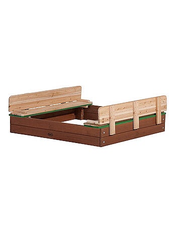 AXI ELLA XL Bac a sable avec bancs Marron Vert 120x120x22cm