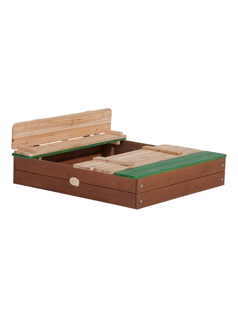 AXI ELLA XL Bac a sable avec bancs Marron Vert 120x120x22cm Vert - Kiabi