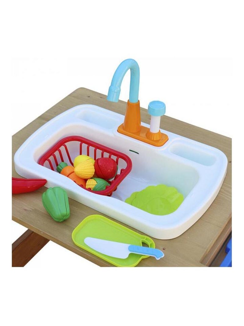 AXI Emily Table sable et eau Picnic avec cuisine et evier Bleu - Kiabi