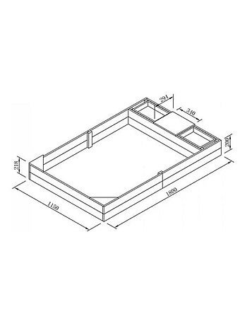 AXI Kelly Bac a sable avec bancs et containers Anthracite Marron