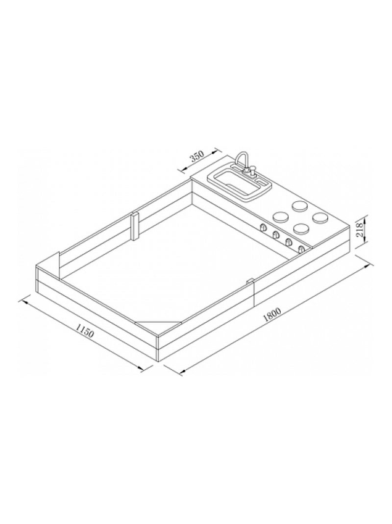 AXI Kelly Bac a sable avec Cuisineette Marron - Kiabi