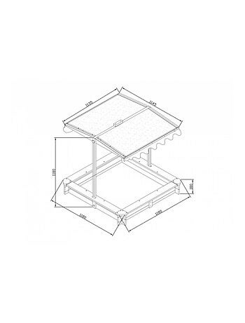 Axi LILY Bac a sable avec tenture reglable