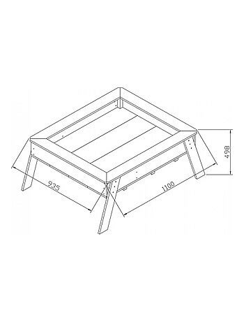 AXI Linda Bac a sable Growing Table Marron Blanc
