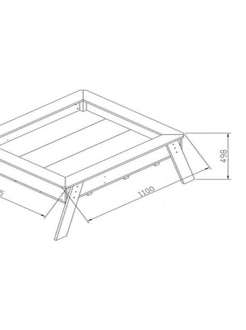 AXI Linda Bac a sable Growing Table Marron Blanc - Kiabi