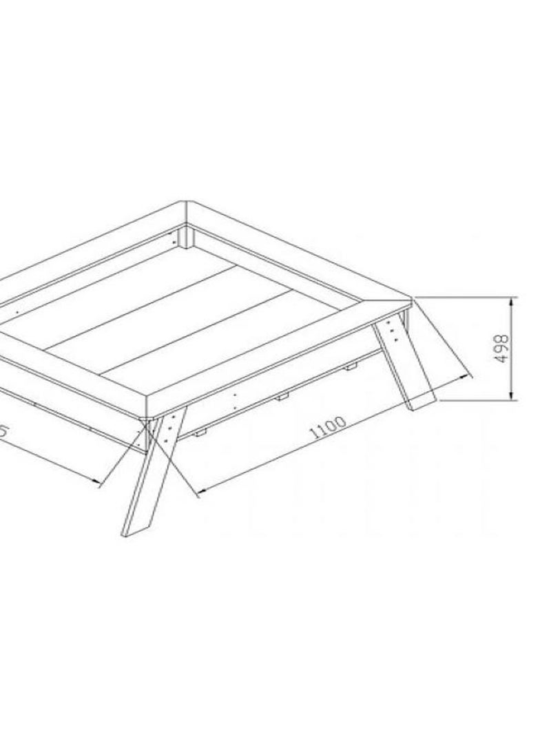 AXI Linda Bac a sable Growing Table Marron Blanc Blanc - Kiabi