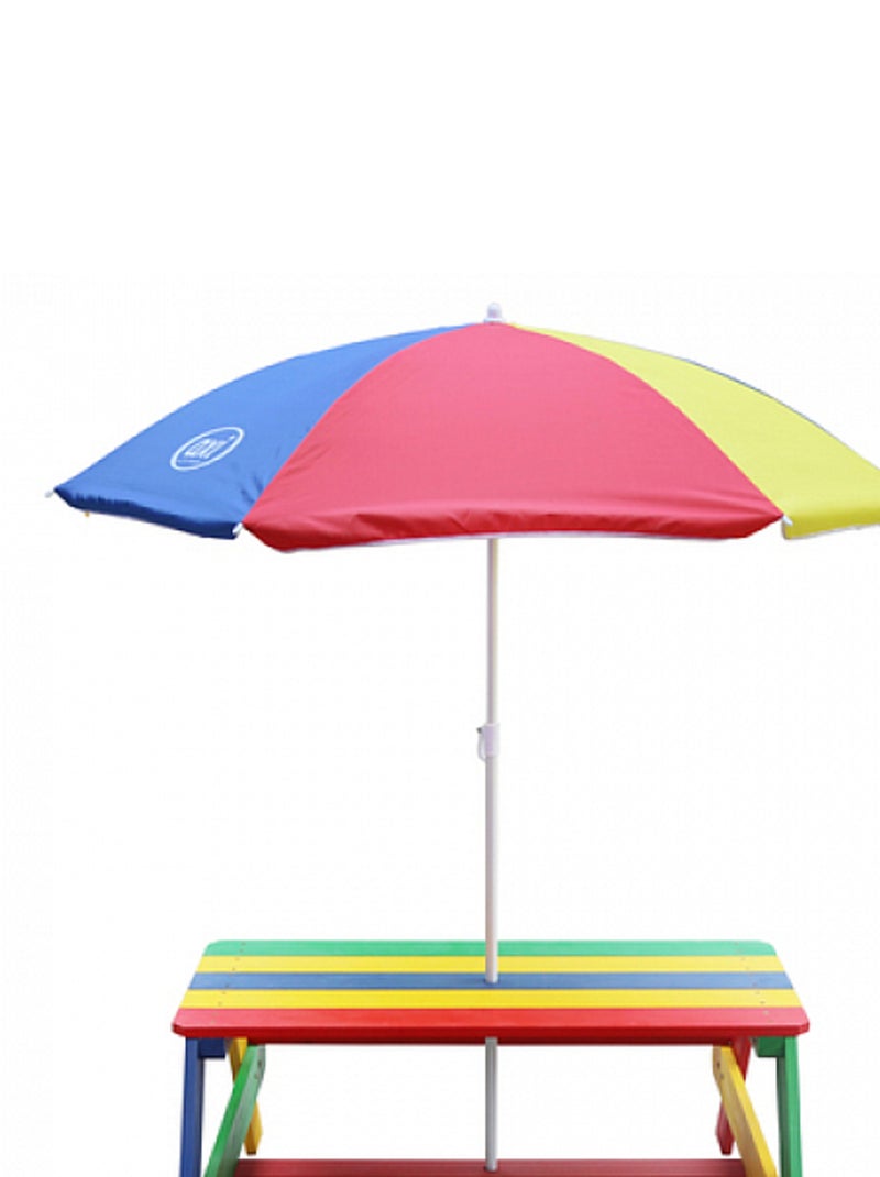 AXI Parasol Arc en ciel diametre 125 cm Bleu - Kiabi