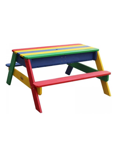 AXI Table sable et eau NICK Arc en ciel avec parasol Arc en ciel 90x80x56cm - Kiabi