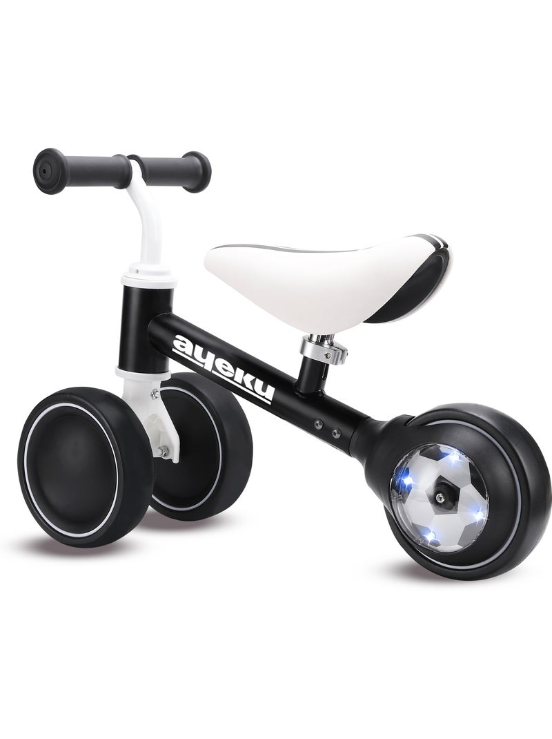 Ayeku, Vélo d’équilibre Football LED, 36cm Noir Noir - Kiabi