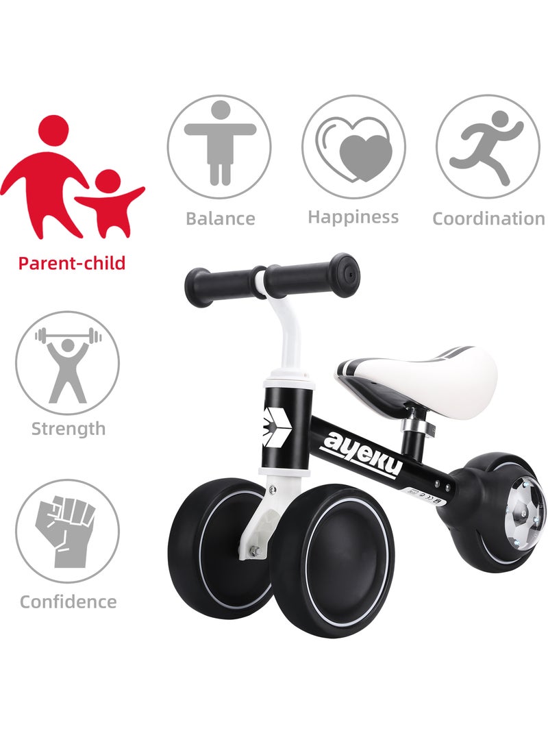 Ayeku, Vélo d’équilibre Football LED, 36cm Noir Noir - Kiabi