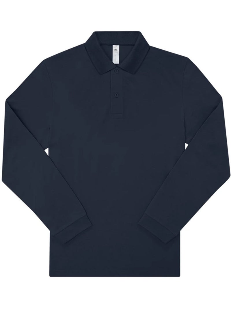 B and c - polo motif/style uni my polo - b&c Bleu marine - Kiabi