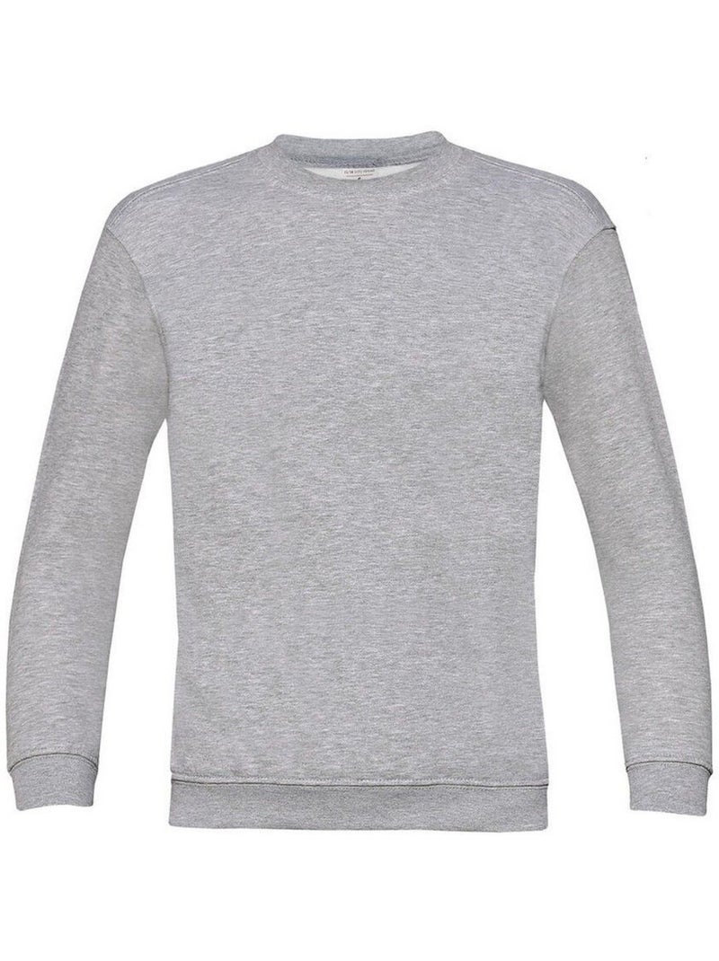 B and c - sweat manches cousues - b&c Gris chiné - Kiabi
