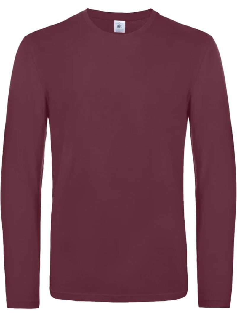 B and c - t-shirt manches longues #e190 - b&c Orange clémentine - Kiabi