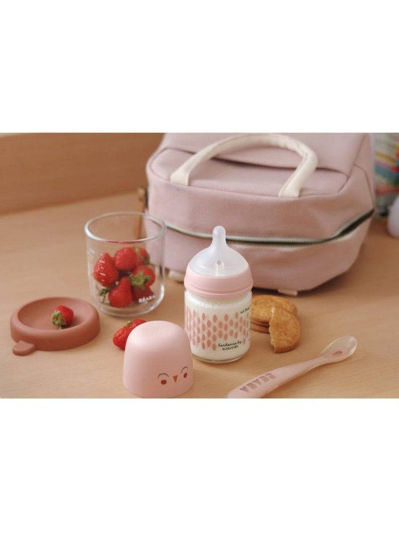 B?aba - Sac repas isotherme rose poudr? Rose - Kiabi