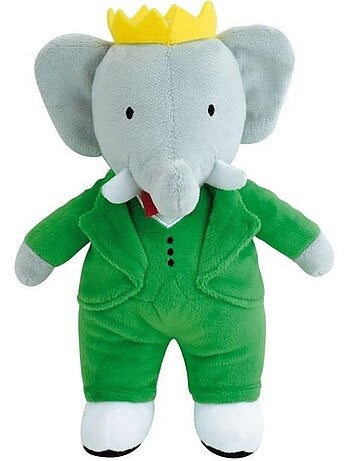 Babar peluche éléphant +/- 20 cm - jemini - représentation parfaite du roi des éléphants.