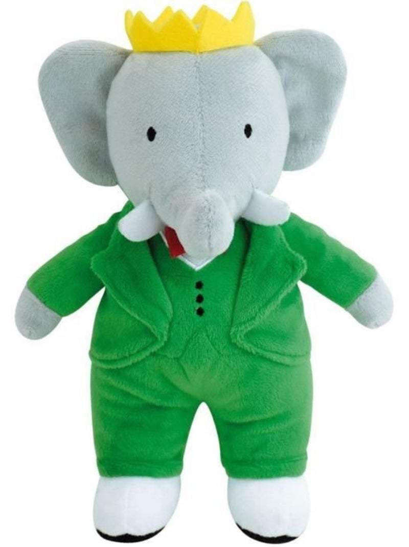 Babar peluche éléphant +/- 20 cm - jemini - représentation parfaite du roi des éléphants. Vert - Kiabi