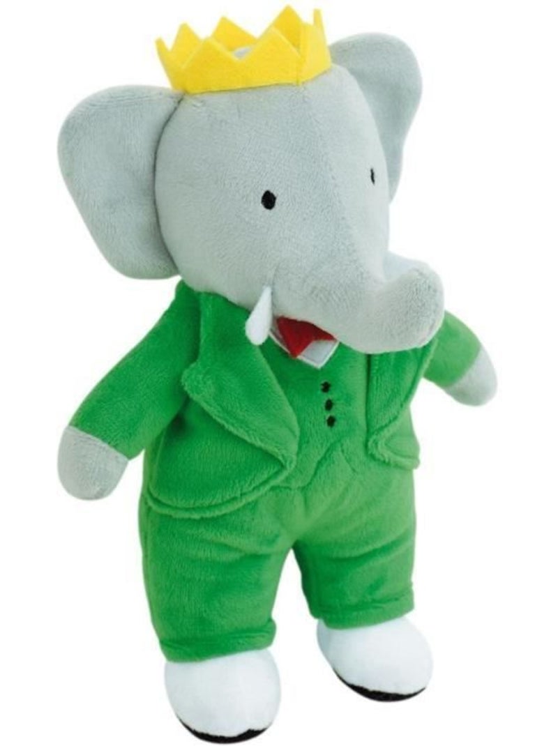 Babar peluche éléphant +/- 20 cm - jemini - représentation parfaite du roi des éléphants. Vert - Kiabi