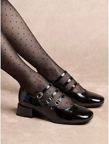 Babies cuir verni 3 brides