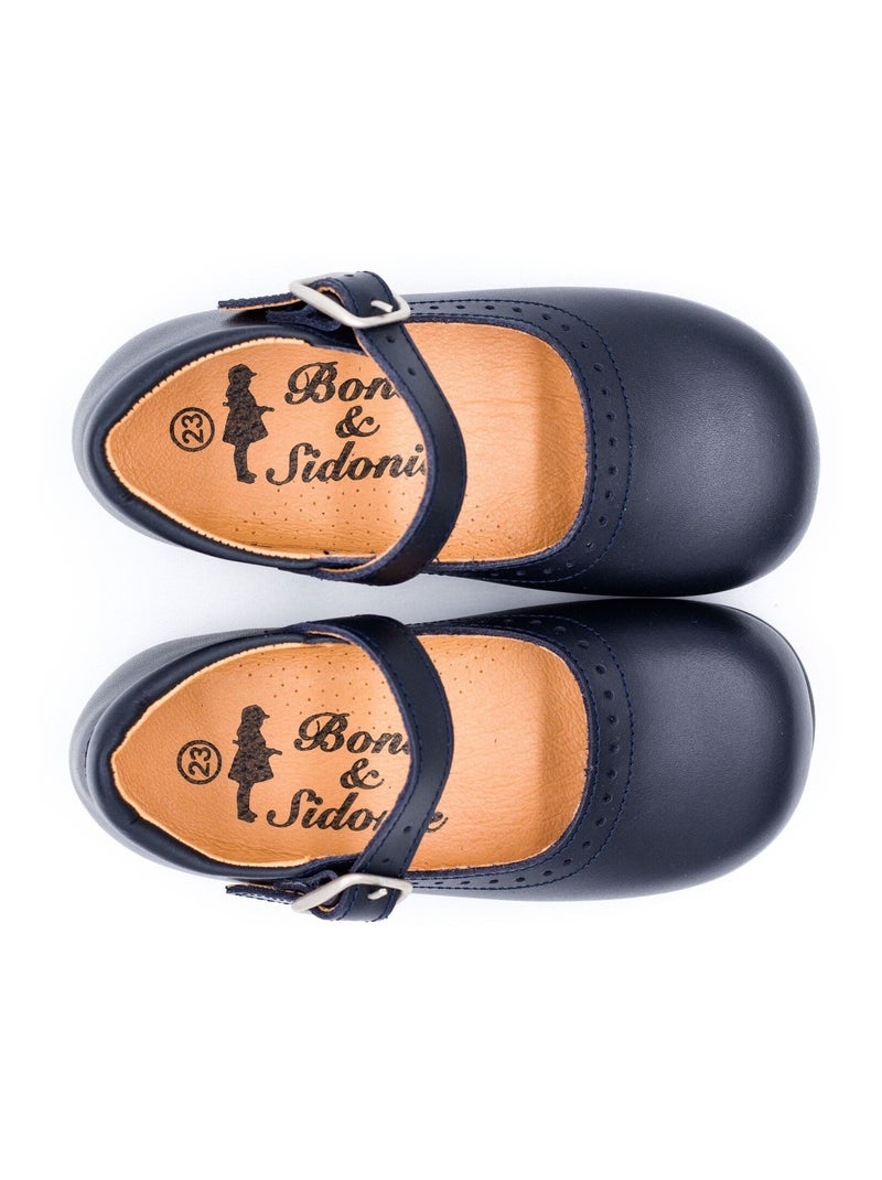 Babies en Cuir à Fermeture à Boucle - Boni Catia Bleu marine - Kiabi
