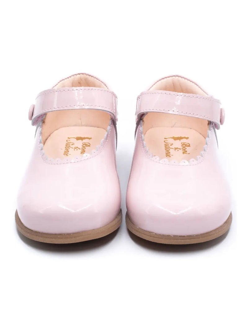 Babies en Cuir Vernis à Scratch - Boni Princesse Rose - Kiabi