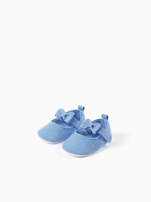 Babies en toile avec nœud décoratif - Kiabi