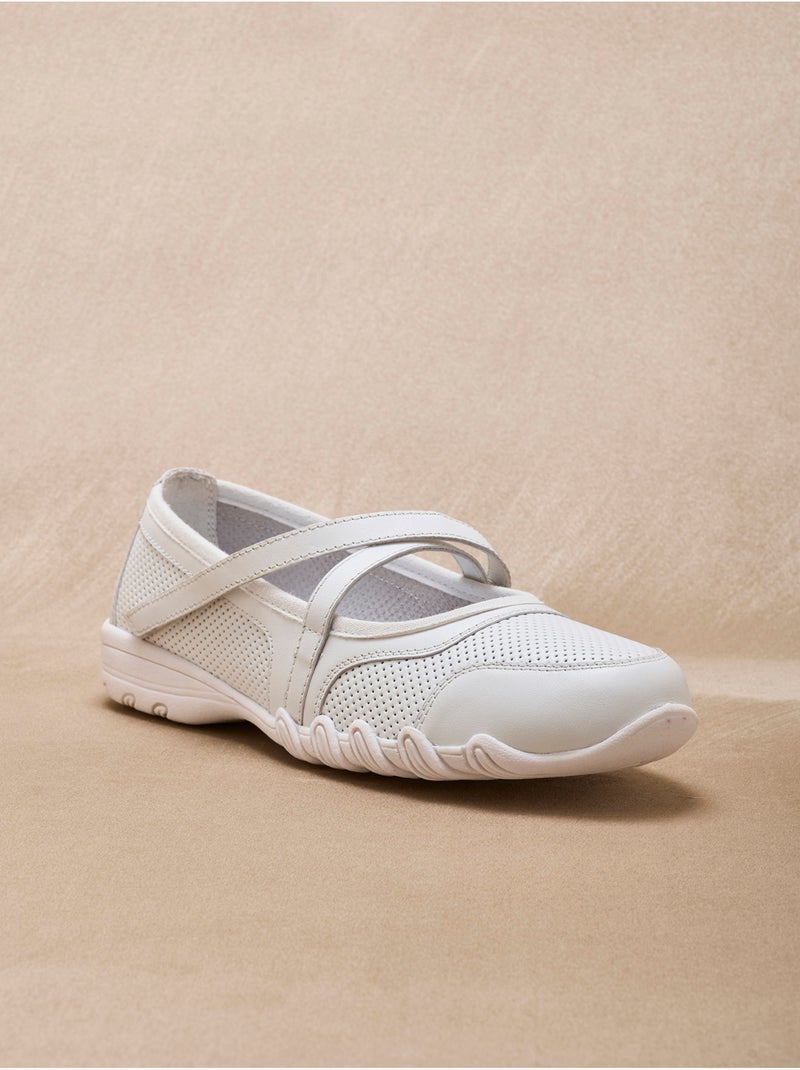 Babies femme cuir perforé - PEDICONFORT Blanc Blanc - Kiabi