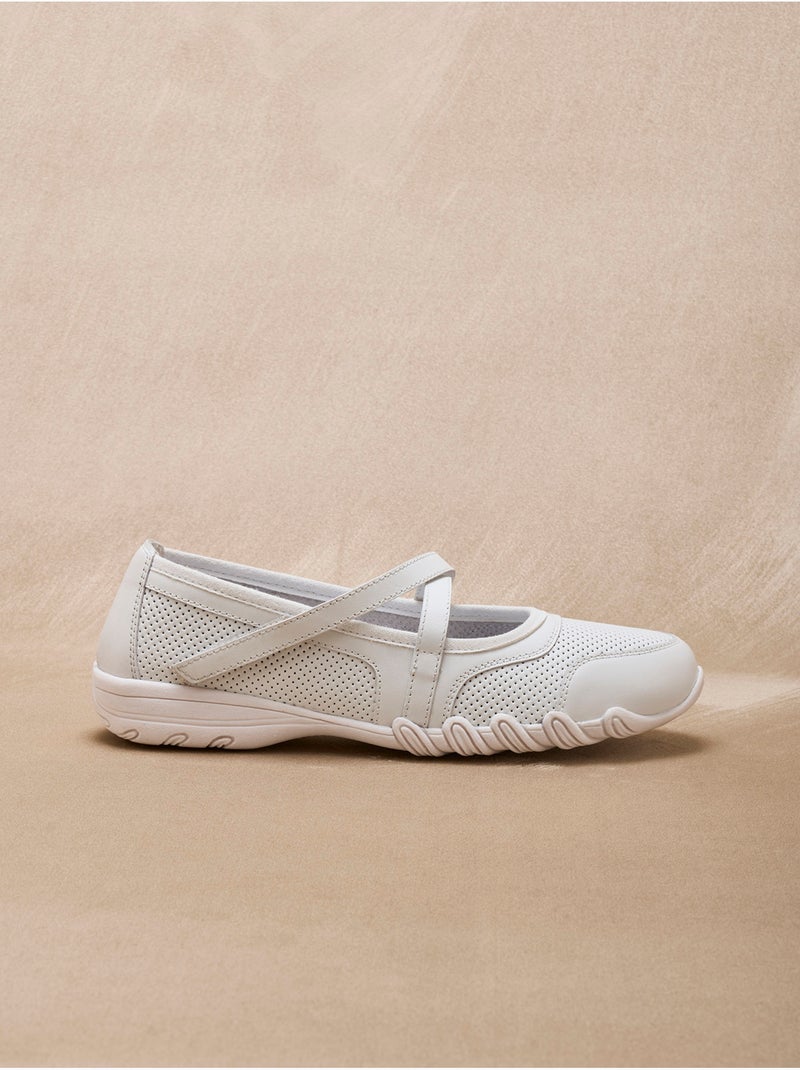Babies femme cuir perforé - PEDICONFORT Blanc Blanc - Kiabi