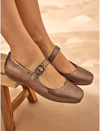 Babies plates en cuir femme