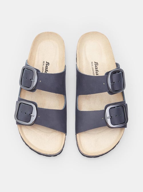 Babouche  en cuir Bata - Kiabi