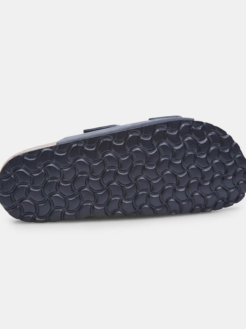 Babouche  en cuir Bata Noir - Kiabi