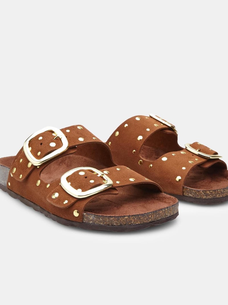 Babouches  BATA Marron - Kiabi