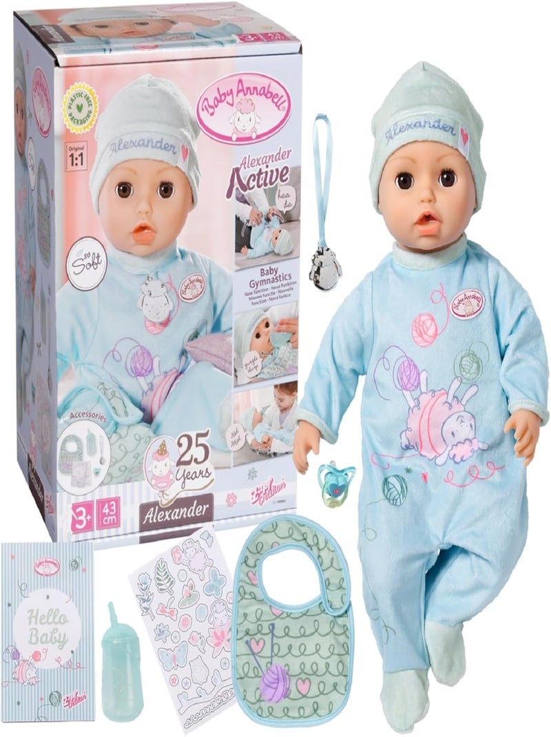Baby Annabell Active Alexander 43cm Bleu - Kiabi