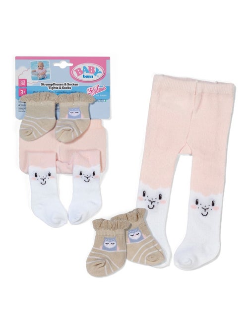 BABY born - Chaussettes et collants Moutons pour poupée de 43 cm - Kiabi