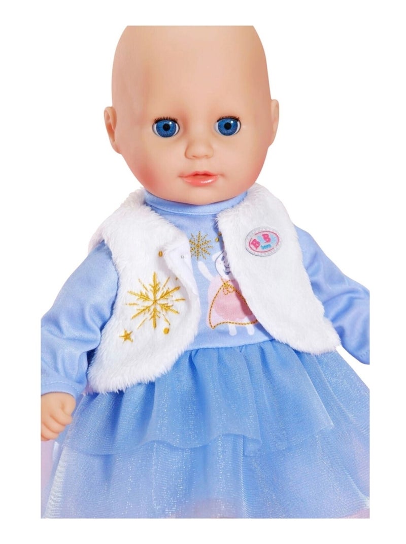 Robe Orchestra Bleue à Pompons Pour Fille 10 Ans - Taille 140, Douce Et évasée, Hiver