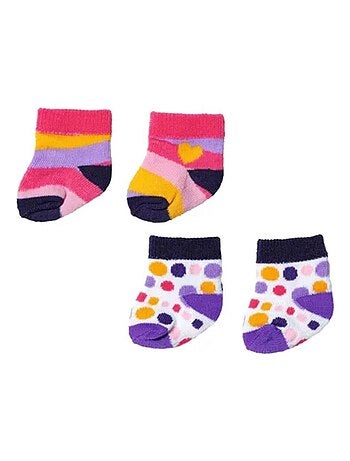 Baby born 2 paires de chaussettes, Assortiment
