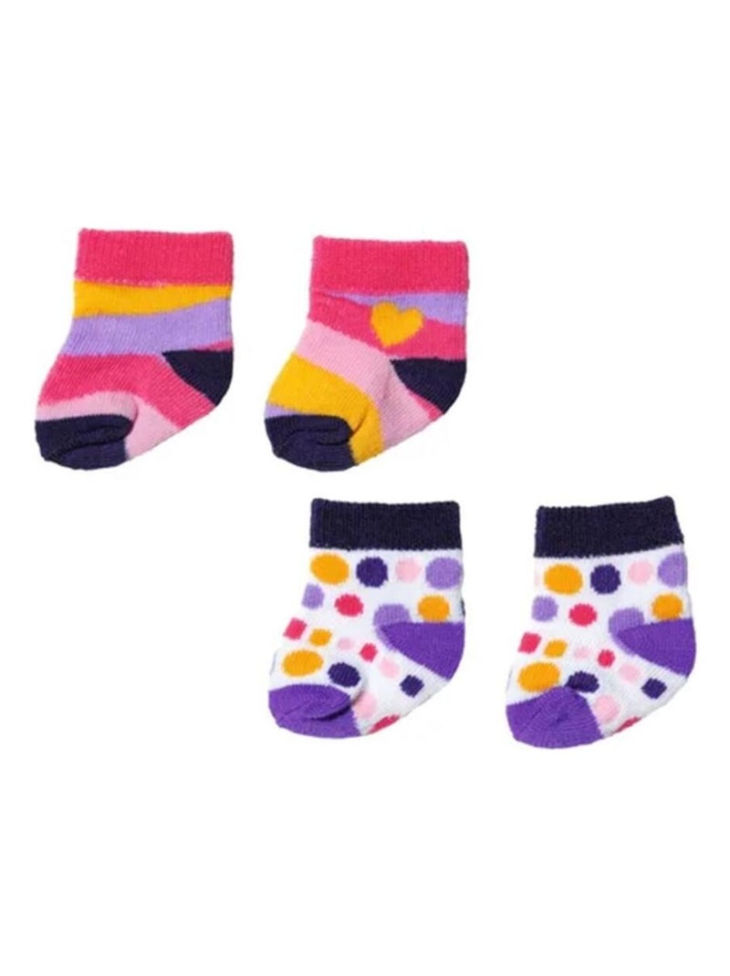 Baby born 2 paires de chaussettes, Assortiment Multicolore - Kiabi