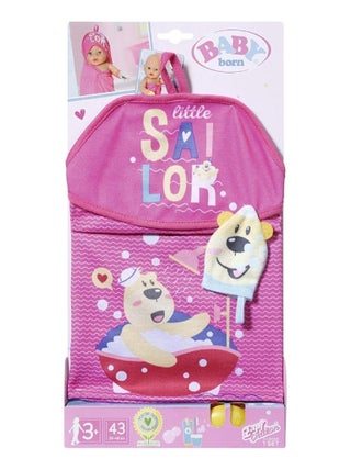BABY born Bath Serviette de bain à capuche et gant de toilettes