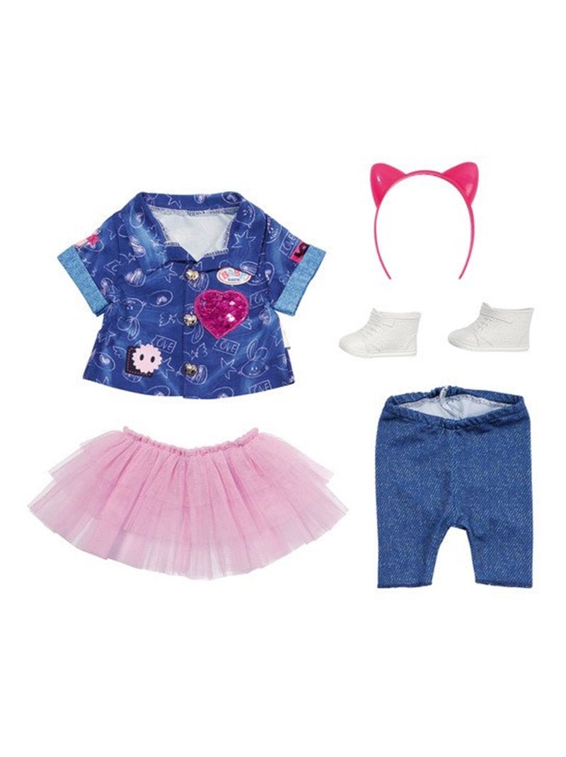 Baby Born Deluxe Ensemble Robe en Jeans 43 cm Multicolore - Kiabi