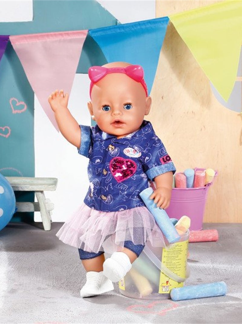 Baby Born Deluxe Ensemble Robe en Jeans 43 cm Multicolore - Kiabi