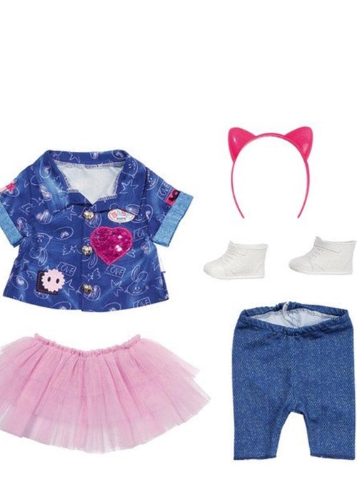 Baby Born Deluxe Ensemble Robe en Jeans 43 cm - Kiabi
