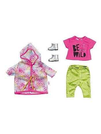 BABY Born Ensemble de pluie Arc-en-ciel luxueux et branché pour poupée de 43 cm